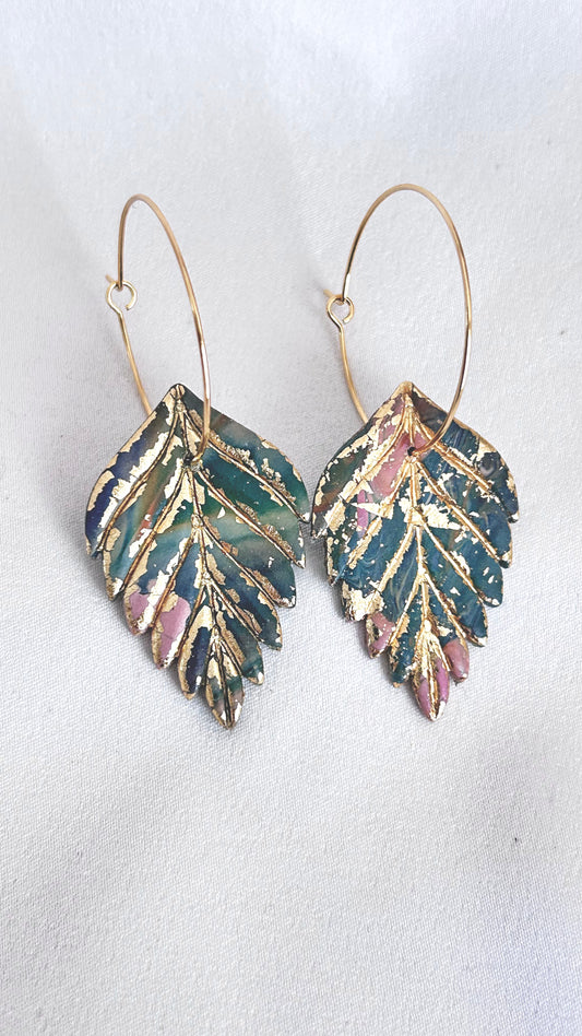 Löv med grön grund